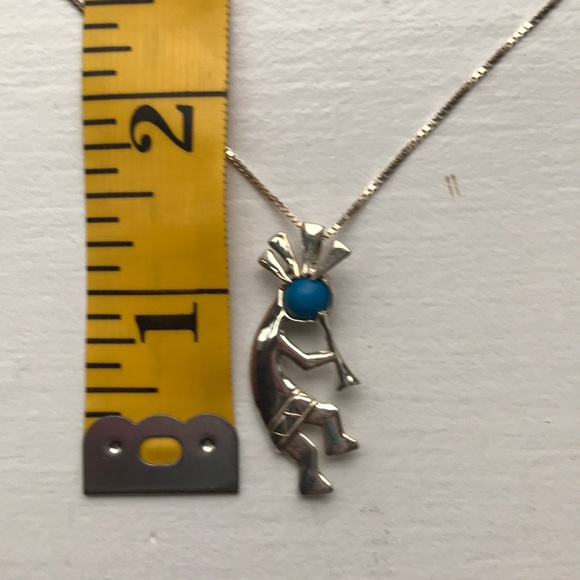 Sterling silver kokopelli pendant 18” silver chain - Picture 3 of 5